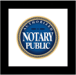Authorized+Notary+Public+Sign+with+Black+Wooden+Frame